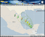 Tropical Storm ALEX forecast track map as of National Hurricane Center discussion number 11