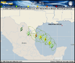 Tropical Storm ALEX forecast track map as of National Hurricane Center discussion number 15