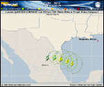 Hurricane ALEX forecast track map as of National Hurricane Center discussion number 18
