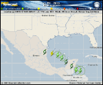 Tropical Storm ALEX forecast track map as of National Hurricane Center discussion number 4