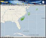 Tropical Storm ALBERTO forecast track map as of National Hurricane Center discussion number 2