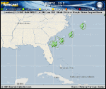 Tropical Storm ALBERTO forecast track map as of National Hurricane Center discussion number 6