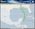 Tropical Storm Alberto forecast track map as of National Hurricane Center discussion number 2