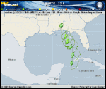 Tropical Storm Alberto forecast track map as of National Hurricane Center discussion number 5