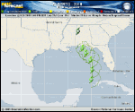 Tropical Storm Alberto forecast track map as of National Hurricane Center discussion number 6