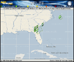Tropical Storm BERYL forecast track map as of National Hurricane Center discussion number 10