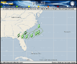 Tropical Storm BERYL forecast track map as of National Hurricane Center discussion number 2