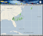 Tropical Storm BERYL forecast track map as of National Hurricane Center discussion number 4