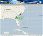 Tropical Storm BERYL forecast track map as of National Hurricane Center discussion number 6