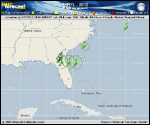 Tropical Storm BERYL forecast track map as of National Hurricane Center discussion number 7