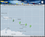 Tropical Storm Beryl forecast track map as of National Hurricane Center discussion number 12