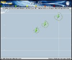 Tropical Storm CINDY forecast track map as of National Hurricane Center discussion number 3