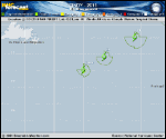 Tropical Storm CINDY forecast track map as of National Hurricane Center discussion number 5