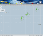 Tropical Storm CINDY forecast track map as of National Hurricane Center discussion number 6