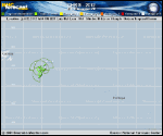 Tropical Storm CHRIS forecast track map as of National Hurricane Center discussion number 11