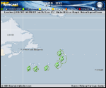 Tropical Storm CHRIS forecast track map as of National Hurricane Center discussion number 1