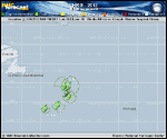 Tropical Storm CHRIS forecast track map as of National Hurricane Center discussion number 5