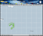 Tropical Storm CHRIS forecast track map as of National Hurricane Center discussion number 7