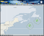 Tropical Storm Chris forecast track map as of National Hurricane Center discussion number 23