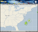 Tropical Storm Chris forecast track map as of National Hurricane Center discussion number 8
