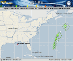 Tropical Storm COLIN forecast track map as of National Hurricane Center discussion number 11