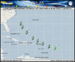 Tropical Storm COLIN forecast track map as of National Hurricane Center discussion number 6