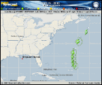 Tropical Storm COLIN forecast track map as of National Hurricane Center discussion number 8