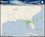 Tropical Storm DEBBY forecast track map as of National Hurricane Center discussion number 12