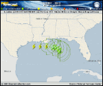 Tropical Storm DEBBY forecast track map as of National Hurricane Center discussion number 3
