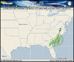 Tropical Storm Debby forecast track map as of National Hurricane Center discussion number 16