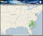 Tropical Storm Debby forecast track map as of National Hurricane Center discussion number 17