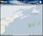 Tropical Storm Dexter forecast track map as of National Hurricane Center discussion number 11