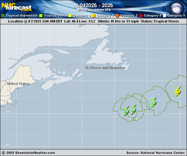 Latest National Hurricane Center Forecast Track Map