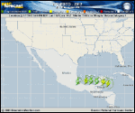 Hurricane ERNESTO forecast track map as of National Hurricane Center discussion number 26