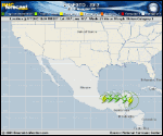 Hurricane ERNESTO forecast track map as of National Hurricane Center discussion number 27