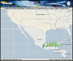Hurricane ERNESTO forecast track map as of National Hurricane Center discussion number 28