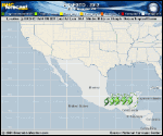 Tropical Storm ERNESTO forecast track map as of National Hurricane Center discussion number 29