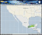 Tropical Storm ERNESTO forecast track map as of National Hurricane Center discussion number 31