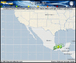 Tropical Storm ERNESTO forecast track map as of National Hurricane Center discussion number 32