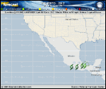 Tropical Storm ERNESTO forecast track map as of National Hurricane Center discussion number 34