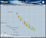 Hurricane DANIELLE forecast track map as of National Hurricane Center discussion number 10