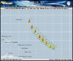 Hurricane DANIELLE forecast track map as of National Hurricane Center discussion number 11