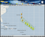 Hurricane DANIELLE forecast track map as of National Hurricane Center discussion number 15
