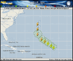 Hurricane DANIELLE forecast track map as of National Hurricane Center discussion number 17