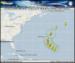 Hurricane DANIELLE forecast track map as of National Hurricane Center discussion number 21