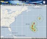 Hurricane DANIELLE forecast track map as of National Hurricane Center discussion number 24