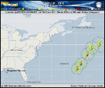 Hurricane DANIELLE forecast track map as of National Hurricane Center discussion number 30