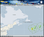 Hurricane DANIELLE forecast track map as of National Hurricane Center discussion number 36