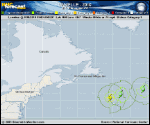 Hurricane DANIELLE forecast track map as of National Hurricane Center discussion number 37