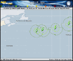 Tropical Storm DANIELLE forecast track map as of National Hurricane Center discussion number 38